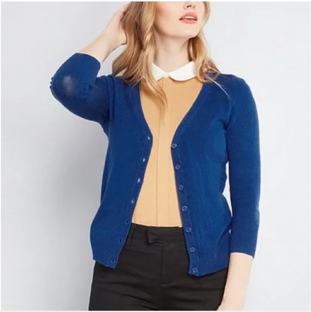 MODCLOTH Royal Blue Women's Cardigan Sweater